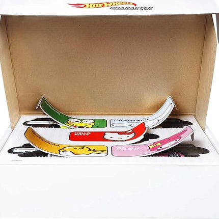 Hot Wheels Sanrio Toy Character Car 5-Pack in 1:64 Scale: Hello Kitty, Keroppi, Gudetama, Cinnamaroll & My Melody, Set for Kids & Collectors