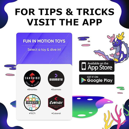 SHASHIBO Shape Shifting Box - Award-Winning Fidget Toy w/ 36 Rare Earth Magnets - Fidget Cube Transforms Into Over 70 Shapes, Sensory Toy Gift for Kids, Teens, and Adults (Glowquarium)