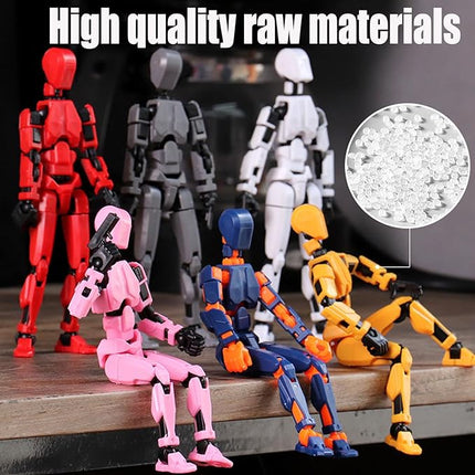 Titan13 Action Figure, Lucky Robot 13 Action Figures, 3D Printed Multi-Jointed Movable Action Figure, Dummy Robot 13 Action Figures for Desktop Decorations Game Gifts(Blue)