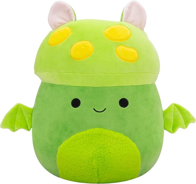 Squishmallows Original 14-Inch Earling Neon Green Mushroom Bat - Official Jazwares Plush (Large)
