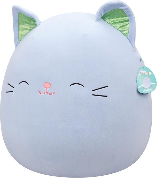 Squishmallows Original 20in Jiovanne The Blue Cat with Green Ears – Official Jazwares Plush (Jumbo)