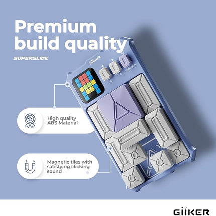 GiiKER Super Slide Puzzle Games, Original 500+ Challenges Brain Teaser Puzzle, Toys for Kids, Travel Games Birthday Gifts Easter Stocking Stuffers for Boys Girls, Activities for Road Trips - Lavender