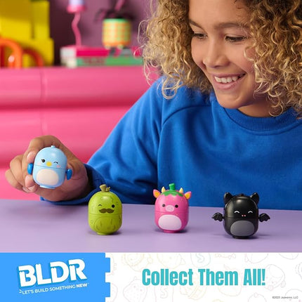 BLDR Squishmallows Buildable Figure - Emily The Bat, Bebe The Bluebird, Cleary The Strawberry Cow, Charles The Pickle- Squishmallows Fans 6+, 0225