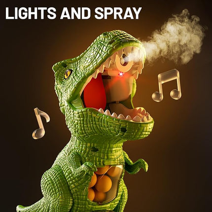 Dinosaur Shooting Toys for Kids 3-5 Years, Movable Target Shooting Games with 2 Air Pump Launcher, Interactive Competition Game Gift for Boys and Girls Ages 3 4 5 6 7 8 Years Old