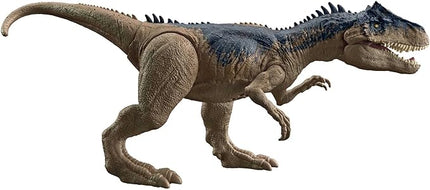 Jurassic World Toys Camp Cretaceous Roar Attack Allosaurus Dinosaur Action Figure with Strike Feature and Sounds, Toy Gift and Collectible