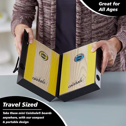 Coinhole Hasbro Tabletop Game Coin Bouncing Party Game | Desktop Cornhole Game Set Board Game | Indoor Outdoor Fun for Kids and Adults