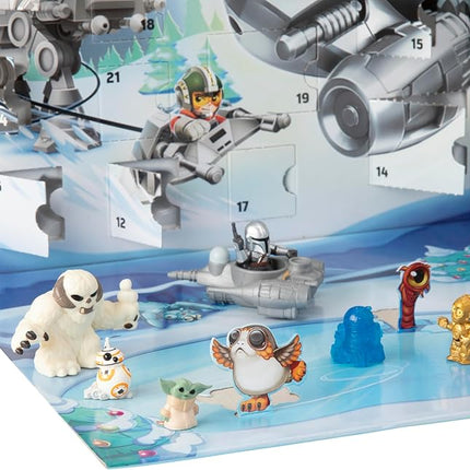 STAR WARS Advent Calendar, 24 Pieces Including Micro Figures & Vehicles, Countdown Calendar, Surprise Toys for Boys & Girls Ages 4+ (Amazon Exclusive)