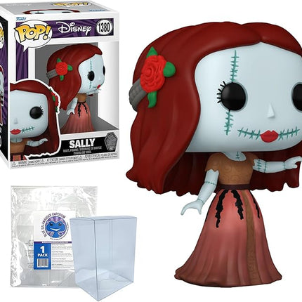 Blue Salamander Emporium Protective Case Bundled with Vinyl Figure – The Nightmare Before Christmas 30th Anniversary – Formal Sally Funko Pop #1380