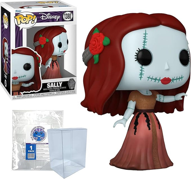 Blue Salamander Emporium Protective Case Bundled with Vinyl Figure – The Nightmare Before Christmas 30th Anniversary – Formal Sally Funko Pop #1380