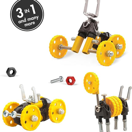 The Off Bits Building Toy - Yellow Vehicle Kit BlazeBit - Building & Construction Toy Tool Set for Kids Including Guide Book - Build-it-Yourself, Gift Ideas for Kids Boys & Girls