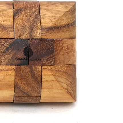 Ascher: 3D Wooden Puzzle Brain Teaser for Adults – Handcrafted Interlocking Logic Game – Unique STEM Gift & Desk Decor – Challenging Mental Puzzle by SiamMandalay
