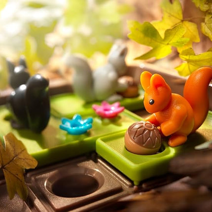 SmartGames Squirrels Go Nuts Sliding Logic Travel Puzzle Game with 60 Challenges for Kids Ages 6+