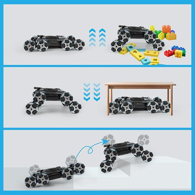 GIAT 8 Wheels Gesture Sensing RC Stunt Car Toy - Birthday Gifts Ideas for Boys Ages 5-7, 6-12, 8, 9, 10, 11 Years Old, Remote Control Off-Road Vehicle with 360-Degree Flips, Lights & Music