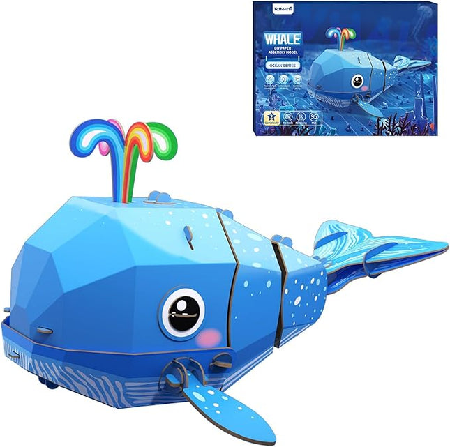 3D Puzzles for Kids Ages 8-13 – Eco-Friendly DIY Educational Toy for Boys and Girls,Creative Brain-Teaser Puzzles,Whale Rompecabezas 3D,Ideal Birthday