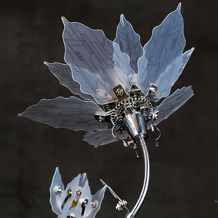 ZUNPINSPACE 3D Flower Puzzle Metal Model Kit, 3D Metal Puzzle Adult, 3D Mechanical Model，Brain Teaser Puzzles DIY Assembling Flower for Stress Relief - Exquisite Gifts for Teenagers and Adults