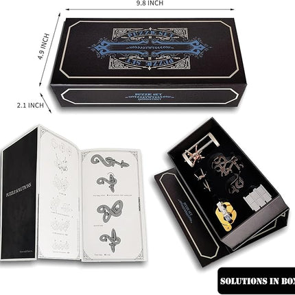 5 Pcs Metal Puzzles 3D Brain Teaser Puzzles for Adults Teens, Highly Difficult Metal Brain Puzzles, IQ Logic Test Disentanglement Game for Classroom Party Mind Challenge School Supplies (Cage Puzzle)