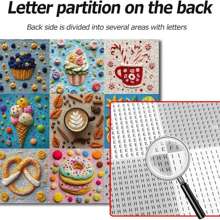 Bgraamiens 1000 Piece Jigsaw Puzzles for Adults – Sweet Life Dessert Grid – Colorful Food Art Puzzle with Cake, Coffee, Candy and Ice Cream – Bright Fun Gift for Relaxation