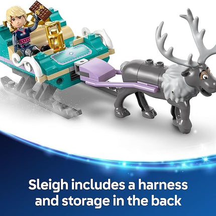 LEGO Disney Frozen Anna's Sleigh Adventure Building Toy Set - Frozen Toy for Toddlers with 2 Disney Princess Minidolls - Learning and Educational Set for Girls & Boys, Ages 4+ - 43256