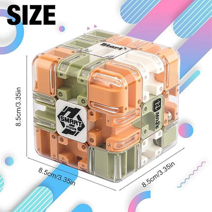 Large 3D Labyrinth Cube Puzzle - Engaging Brain Teaser Toy, 3D Maze Cube, Brain Training Puzzle, Improve Spatial Recognition and Cultivate Logical Thinking