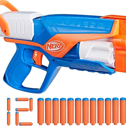 Nerf N Series Agility Blaster, 12 N1 Darts Compatible Only N Series Blasters, 6 Dart Drum, Kids Outdoor Games