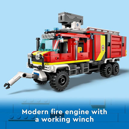 LEGO City Fire Command Truck Building Set - Fire Truck Toy with Land & Air Drones for Boys & Girls, Ages 7+ - Kids Pretend Play Toy with 3 Minifigures - Gift Ideas for Birthdays - 60374