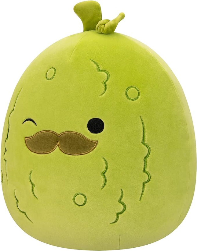 Squishmallows Original 12-Inch Charles Pickle with Mustache - Medium-Sized Ultrasoft Official Jazwares Plush