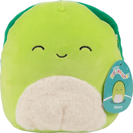 Squishmallows Original 8-Inch Henry The Turtle - Official Jazwares Plush - Collectible Soft & Squishy Turtle Stuffed Animal Toy - Add to Your Squad - Gift for Kids, Girls & Boys