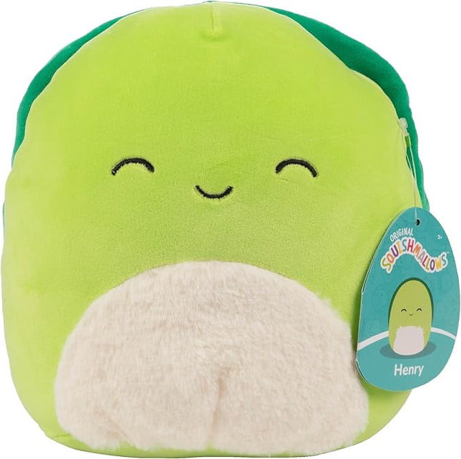 Squishmallows Original 8-Inch Henry The Turtle - Official Jazwares Plush - Collectible Soft & Squishy Turtle Stuffed Animal Toy - Add to Your Squad - Gift for Kids, Girls & Boys