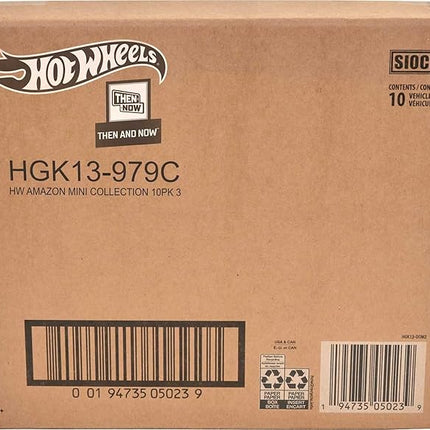 Hot Wheels Toy Cars or Trucks 10-Pack, Amazon Set of 10 1:64 Scale Vehicles for Kids & Collectors (Styles May Vary)