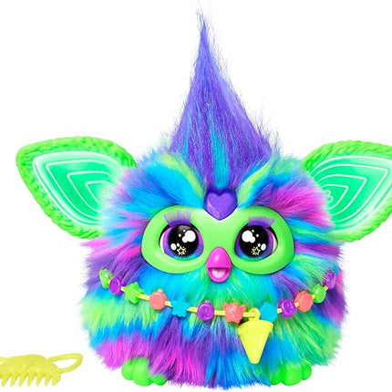Furby Galaxy Edition, Glow in The Dark, 15 Fashion Accessories, Interactive Plush Toys for 6 Year Old Girls & Boys & Up, Voice Activated Animatronic (Amazon Exclusive)