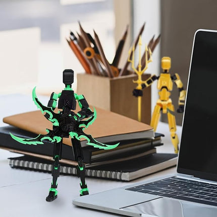 T13 Action Figure (Assembly Completed) Titan 13 Dummy 13 Action Figure Robot 13 Figure 3D Printed Articulated Multi-Jointed Movable Robot Model (2 Pack-C)