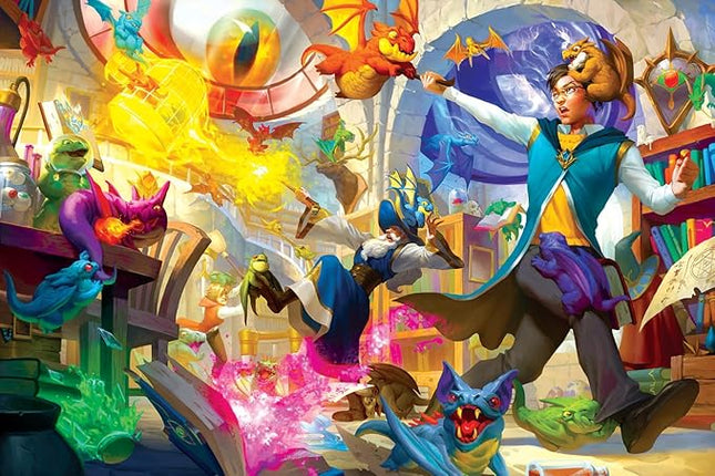 Dragon Daycare Fantasy Wizard Puzzle for Adults and Kids | Difficult 1000 Piece Jigsaw Puzzle Toy | Fun Quarantine Gift | Interactive Brain Teaser Challenge for Game Night | 28 x 20 Inches