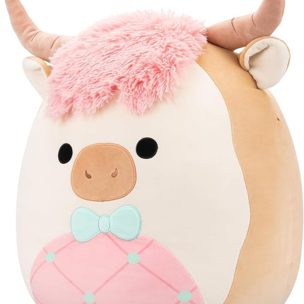 Squishmallows Original 20in Samson The Cookie Highland Cow with Bowtie – Official Jazwares Easter Plush (Jumbo)