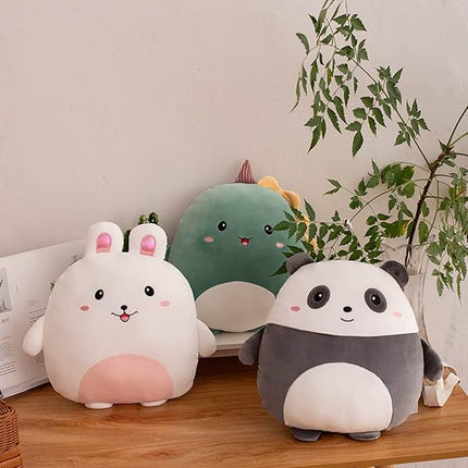 Soft Flat Rabbit Plush Hugging Pillow Cute White Rabbit Stuffed Animal Bunny Plushies Toys Kids Bunny Anime Cushion for Birthday, Valentine's Day, Christmas...16.5 Inch
