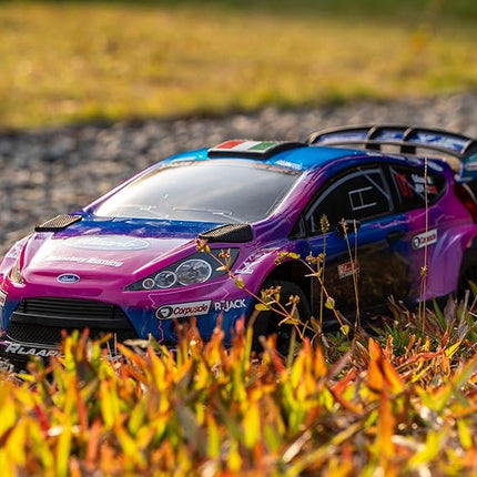 CROBOLL RLAARLO 1/10 Brushless Carbon Fiber RC Drift Cars for Adults with Gyro, Max 50 mph Fast RC Rally Car, 2.4Ghz All Terrain Remote Control Car 4x4 Hobby RTR RC Truck（Purple）
