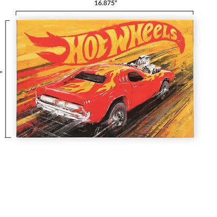 Mattel Hot Wheels Red Car Gallery Wrapped Canvas Wall Decor - Vintage Hot Wheels Wall Art for Kids' Bedroom or Man Cave