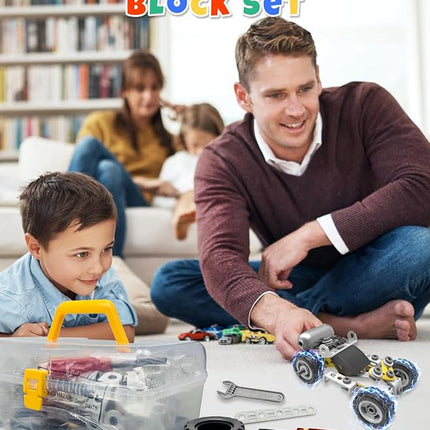 STEM Toys for 5 6 7 8+ Year Old Boy, 10 in 1 Electric Building Toys for Kids Ages 4-8 5-7 6-8, Educational Racing Construction Science Kit for Boys 4-6 8-10, Creative Activities Holiday Birthday Gift