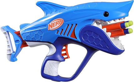NERF Junior Wild Sharkfire, Easy Play Dart Blaster, 8 Nerf Elite Darts, Nerf Blaster Shark Toys for 6 Year Old Boys & Girls & Up, Outdoor Toys