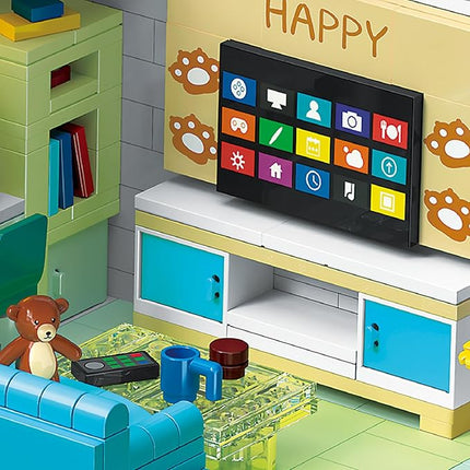 Friends House Building Block Set, Pets Collection Small Brick Model Set, Creative Mini Toy Building Sets, Children’s Day Birthday for Teens Kids Boys Girls 8+, 1035 PCS