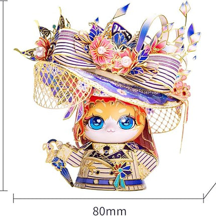MU 3D Metal Puzzle for Adult Rose Cat Figure Kitty Model Assembling, Titanic Movie Metal Model Kits Miniature Building, Brain Teaser Love Gift Home Decor Xmas Gift