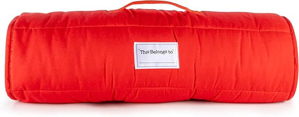 Jay Franco Kids Nap Mat with Embedded Pillow & Blanket – Soft 46"x20" Microfiber Sleeping Bag with Name Tag & Handle