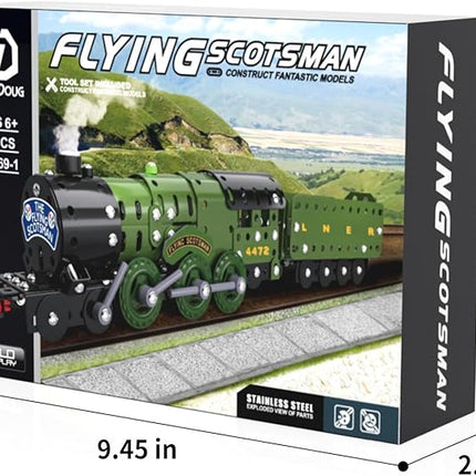 Lucky Doug STEM Building Projects Model Train Set Toys for Boys Kids 8 9 10 11 12 Years Old and Older - 340 PCS DIY Metal Building STEM Toys