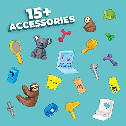 MEGA Construx Barbie Kids Building Blocks Toy Set, Animal Grooming Station with 97 Pieces, 3 Micro-Dolls, Barbie Pets and Accessories, Ages 4+ Years