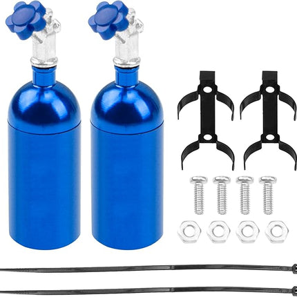 2Pack Vgoohobby Simulation Nitrogen Bottle Decoration Part Accessory Compatible with Traxxas TRX4 Axial SCX10 RC4WD Tamiya CC01 D90 90046 1/10 RC Crawler (Bue)