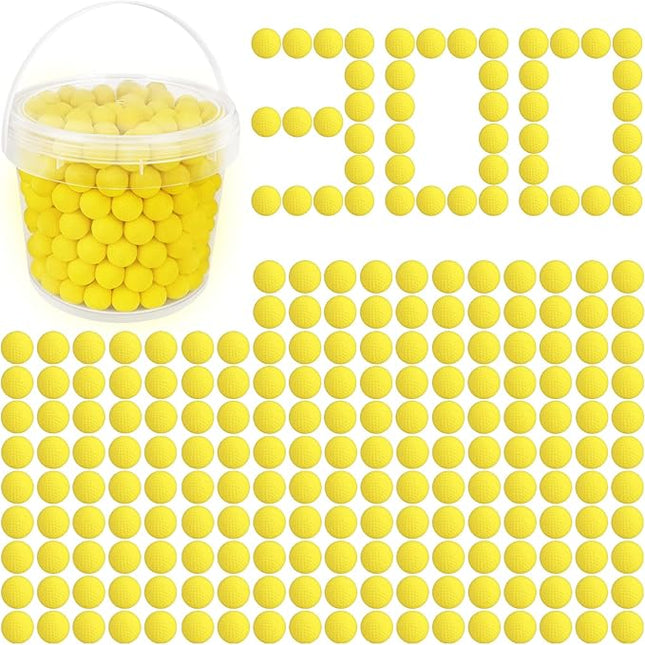 300 Rounds Refill Pack Balls Ammo Bulk Compatible with Nerf Rival Gun, TiopLior Yellow Foam Bullet Ball Replacement Refill Pack for Nerf Rival Blasters & Toy Blasters Gun(HIR, High-Impact Rounds)