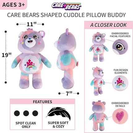 Care Bears Kids Bedding Super Soft Plush Cuddle Pillow Buddy, One Size, By Franco