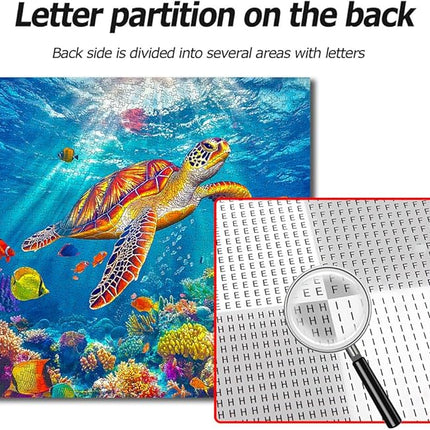 Bgraamiens Swimming Sea Turtle 1000 Piece Jigsaw Puzzle for Adults – Colorful Ocean Underwater Puzzle with Sea Life, Challenging and Relaxing Puzzle Game