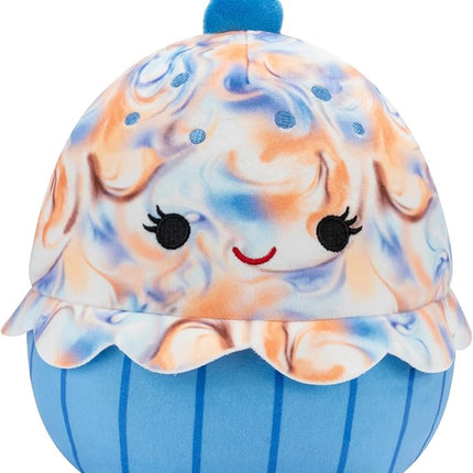 Squishmallows Original 8-Inch Maudi Marbled Blueberry Cupcake with Blue Wrapper - Official Jazwares Plush