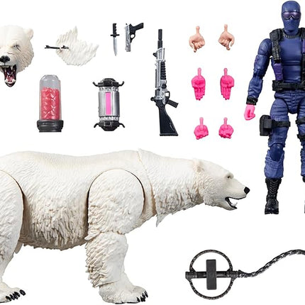 G.I. Joe Classified Series #161, Snake Eyes & Polar Bear, 6-Inch Scale Action Figure and Bear with 15 Accessories Including M.A.S.S. Device Catalytic Element