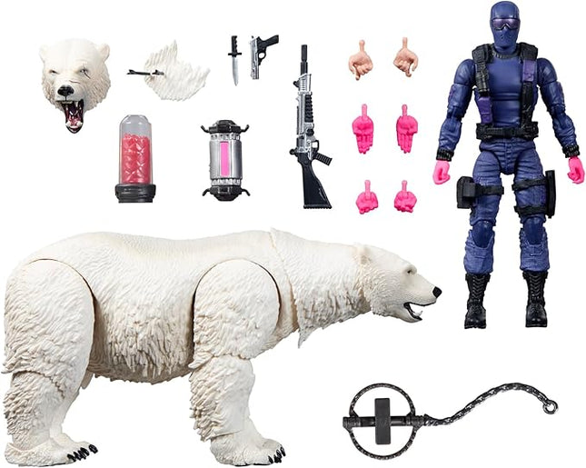 G.I. Joe Classified Series #161, Snake Eyes & Polar Bear, 6-Inch Scale Action Figure and Bear with 15 Accessories Including M.A.S.S. Device Catalytic Element